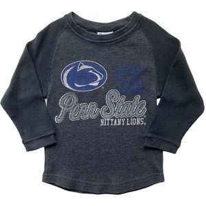 PENN STATE Nittany Lions PSU NCAA Thermal Raglan Long Sleeve T Shirt Youth 4-5